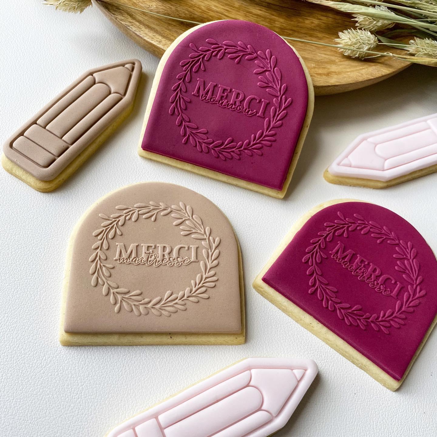 Tampon Biscuit Ecole Nounou Merci Maitresse Nounou Atsem L Atelier De Sarah