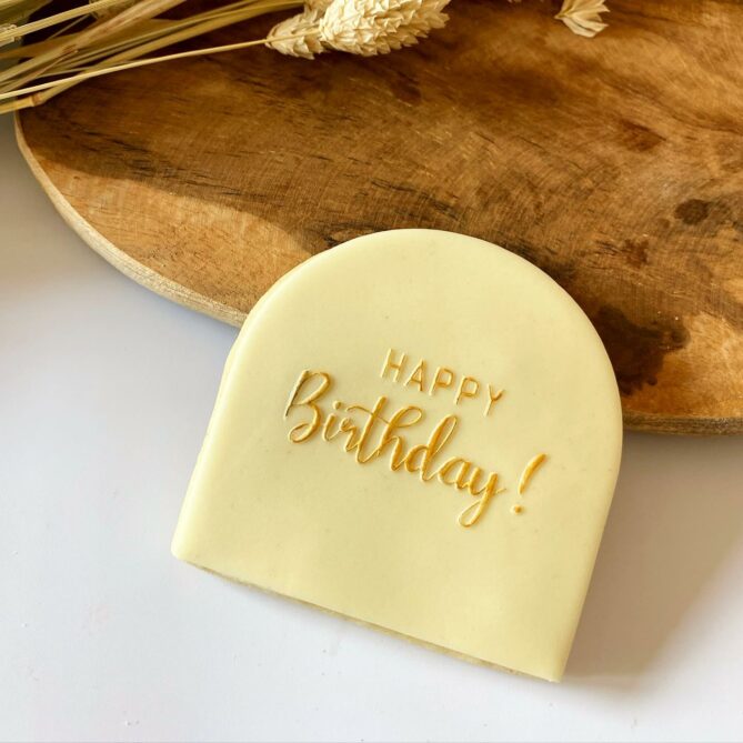 Tampon biscuit, anniversaire, Happy birthday !