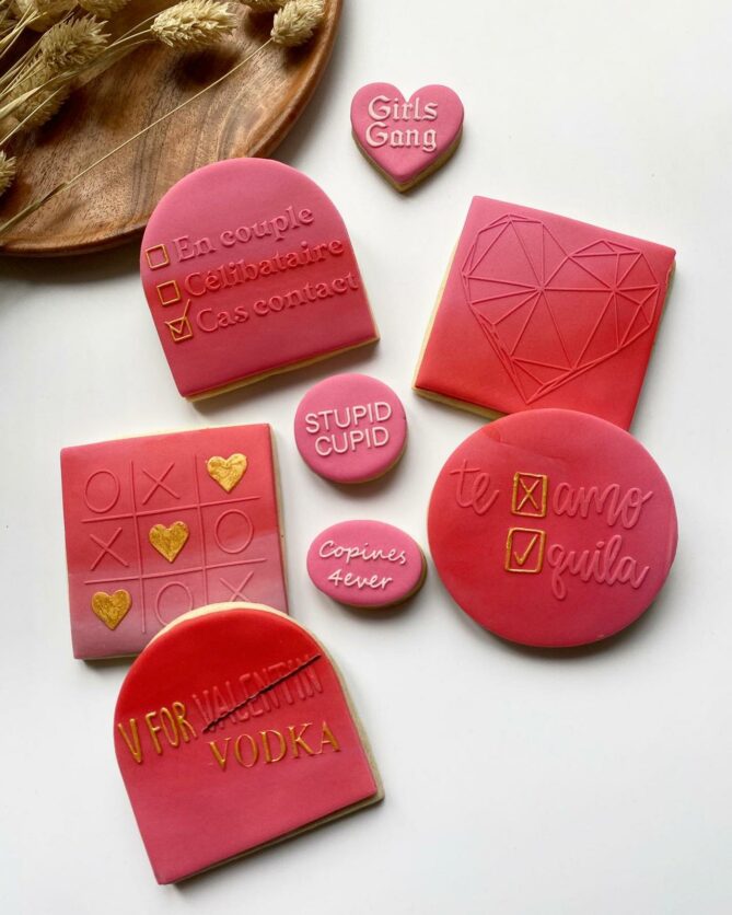 Tampon biscuit, Saint-Valentin, exemple de collection