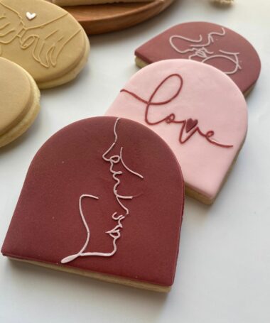 Tampon biscuit, Saint-Valentin, Love coeur minimaliste