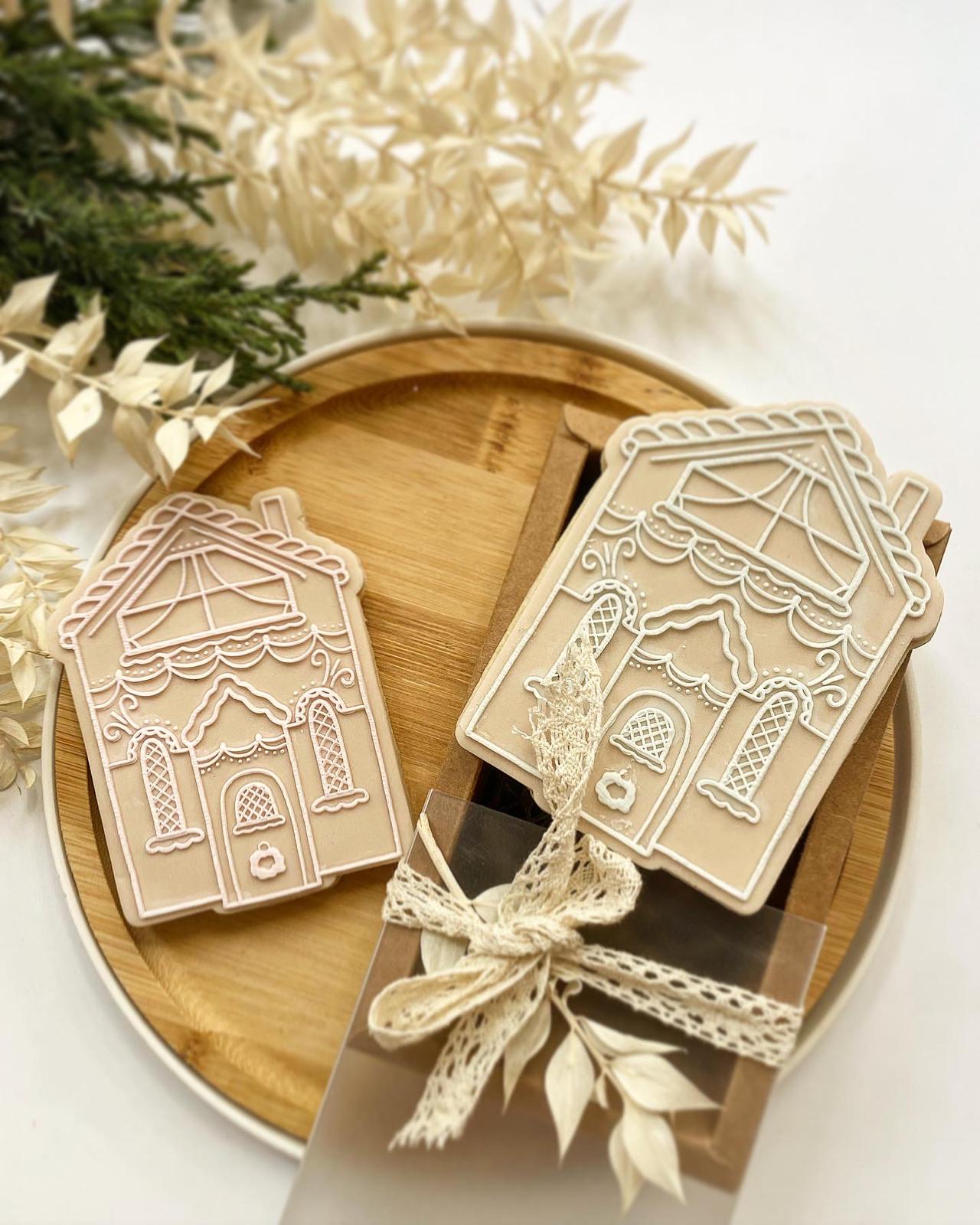 Set tampon biscuit, Noël, Maison de Noël et emporte-pièce