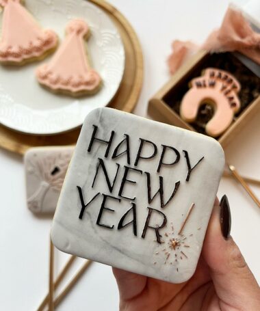Tampon biscuit, nouvel an, Happy New Year !