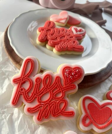 Set tampon biscuit, Saint-Valentin, Kiss me