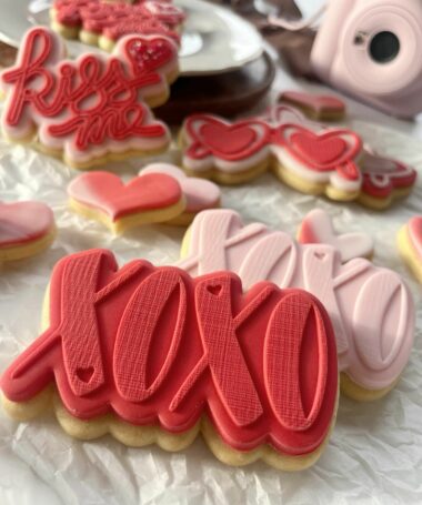 Set tampon biscuit, Saint-Valentin, XOXO